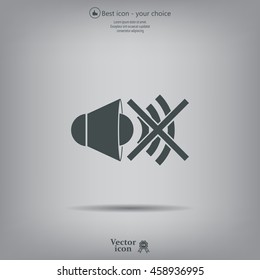 The no sound icon. Volume Off symbol.