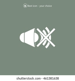 The no sound icon. Volume Off symbol.