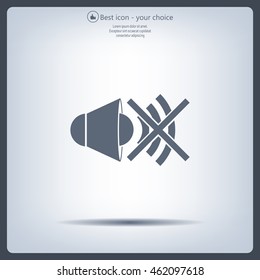 The no sound icon. Volume Off symbol.