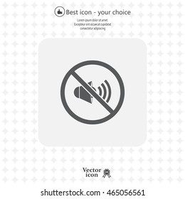 The no sound icon. Volume Off symbol.