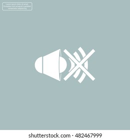 The no sound icon. Volume Off symbol.