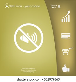 The no sound icon. Volume Off symbol.