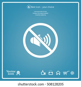 The no sound icon. Volume Off symbol.