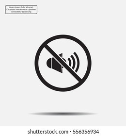 The no sound icon. Volume Off symbol.