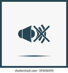 The no sound icon. Volume Off symbol.