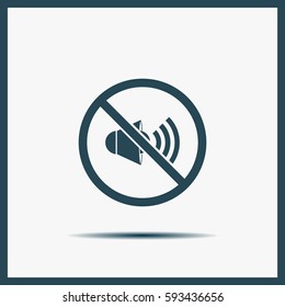 The no sound icon. Volume Off symbol.