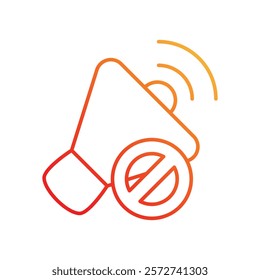 No Sound icon with white background vector stock illustration