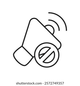 No Sound icon with white background vector stock illustration