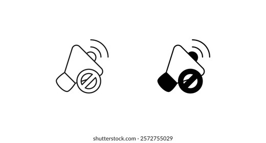 No Sound icon with white background vector stock illustration