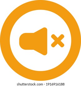 No sound, illustration, vector on white background.