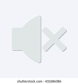 no sound - light gray vector icon