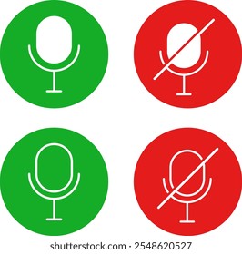 no sound, No microphone icon set. phone prohibition symbol sign. Mute microphone . voice mute icon buttons.
