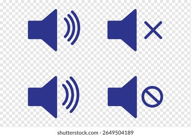 No sound mute speaker volume off audio silence icon. Mute sound icon vector set.  speaker icon set. noise icons symbol. sound level. silent signs. Volume symbol eps 10