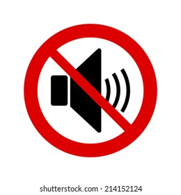 No Sound Sign Stock Vector (Royalty Free) 214152124 | Shutterstock