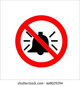 No Sound sign on white background.