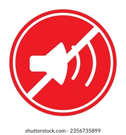 no sound sign royalty free logo icon vector illustration