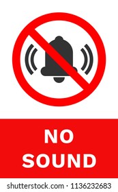 NO SOUND sign. Vector.