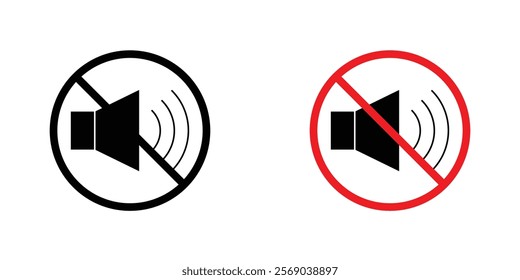 No sound sign vector graphic pack