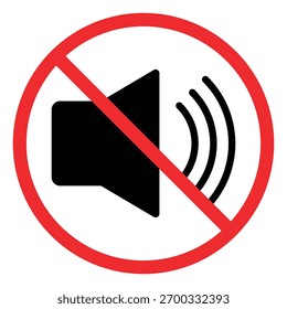 No sound sign vector set for UI designs of Vector illustration. 