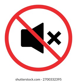 No hay Vector de señal de sonido establecido para diseños de interfaz de usuario de Ilustración vectorial. 
