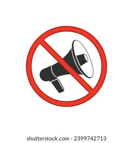 No Sound Sign. Volume Off symbol.