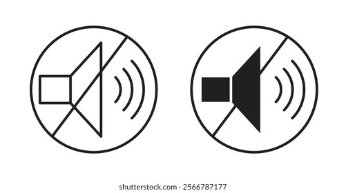 No sound signs vector illustration pack