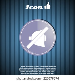 No Sound symbol as a button. Made in vector