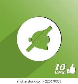 No Sound symbol as a button. Made in vector