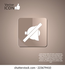 No Sound symbol as a button. Made in vector