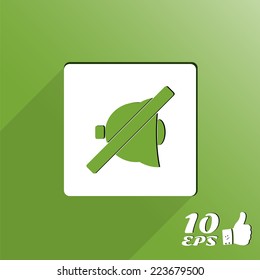 No Sound symbol as a button. Made in vector