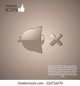 No Sound symbol as a button. Made in vector