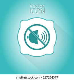 No sound symbol. Flat style. Made in vector