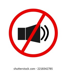no sound symbol on white background