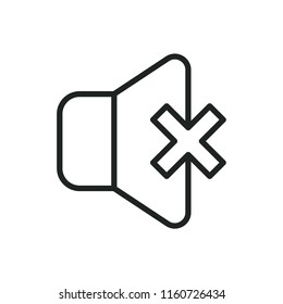 no sound vector icon