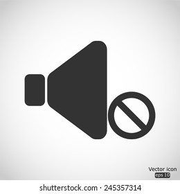 no sound vector icon