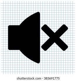 no sound vector icon