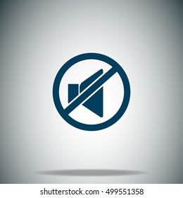 No sound vector icon