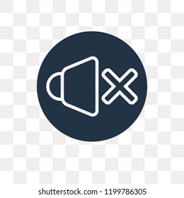 No sound vector icon isolated on transparent background, No sound transparency concept can be used web and mobile