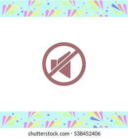 No sound vector icon on white background. Isolated illustration. Business picture.