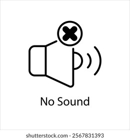 No Sound Vector icon stock illustration