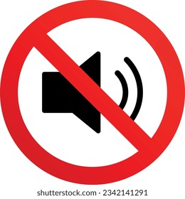 No Sound volume icon. Vector isolated sound volume down or mute. Vector ilustration