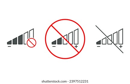 No sound volume. Illustration vector