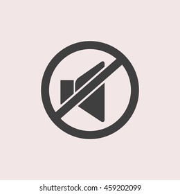 No sound web icon. Isolated illustration