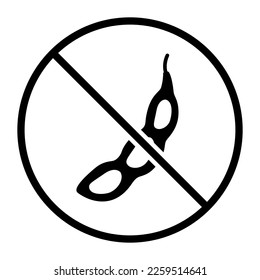 No soy icon: food, ingredients and allergens concept