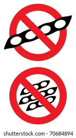 No soybean. Vector sign.