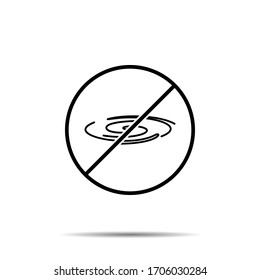 No space, galaxy icon. Simple thin line, outline vector of space ban, prohibition, embargo, interdict, forbiddance icons for ui and ux, website or mobile application