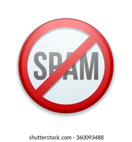 No Spam button sign