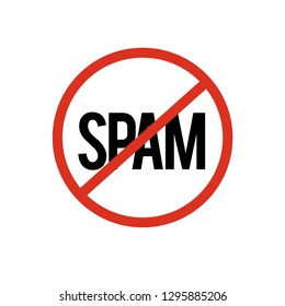 No spam icon vector. No spam symbol. Linear style sign for mobile concept and web design. No spam symbol illustration. Pixel vector graphics - Vector.