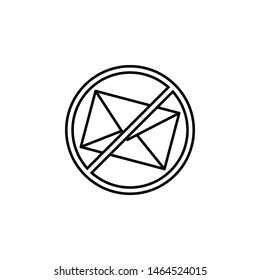 No spam sign icon. Element of concentration line icon