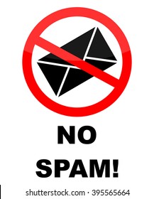 No spam sign, vector illustration